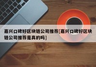 嘉兴口碑好区块链公司推荐[嘉兴口碑好区块链公司推荐是真的吗]